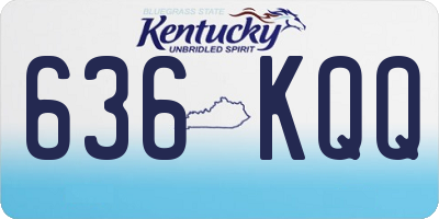 KY license plate 636KQQ