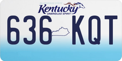 KY license plate 636KQT
