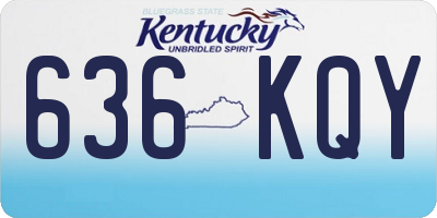 KY license plate 636KQY
