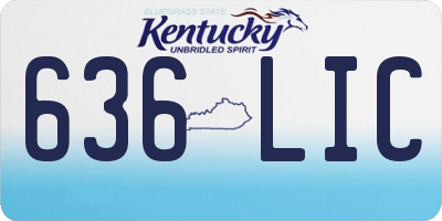 KY license plate 636LIC