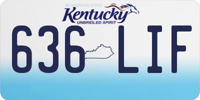 KY license plate 636LIF