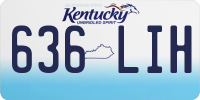KY license plate 636LIH