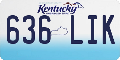 KY license plate 636LIK