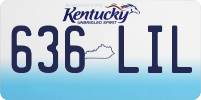 KY license plate 636LIL