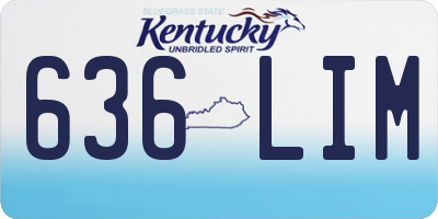 KY license plate 636LIM