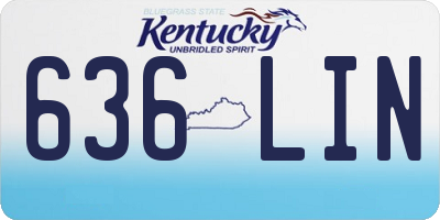 KY license plate 636LIN