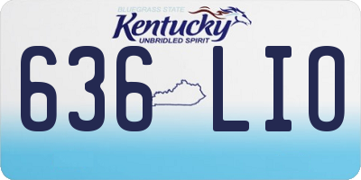 KY license plate 636LIO