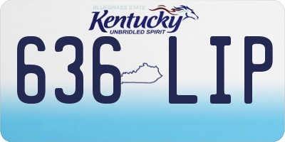 KY license plate 636LIP