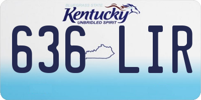 KY license plate 636LIR