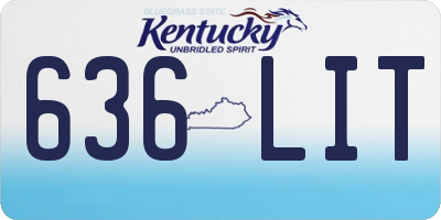 KY license plate 636LIT