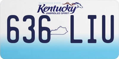 KY license plate 636LIU