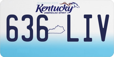 KY license plate 636LIV