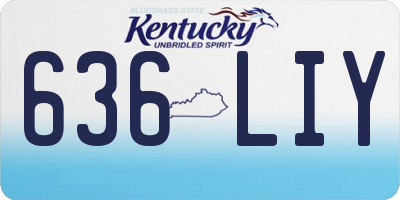 KY license plate 636LIY