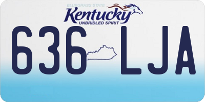 KY license plate 636LJA