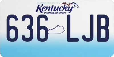 KY license plate 636LJB
