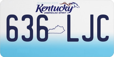 KY license plate 636LJC
