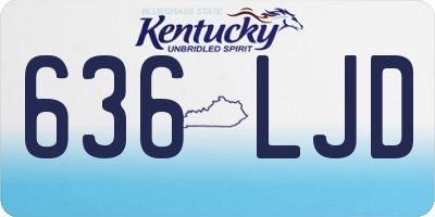 KY license plate 636LJD