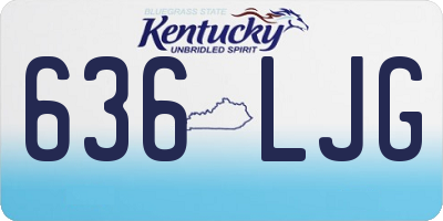 KY license plate 636LJG