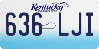 KY license plate 636LJI