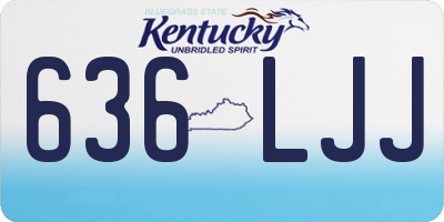 KY license plate 636LJJ