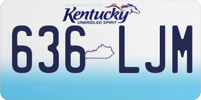 KY license plate 636LJM