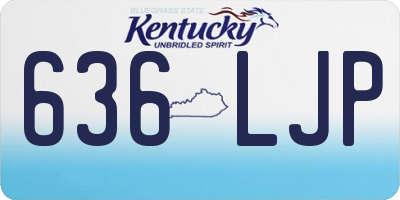 KY license plate 636LJP