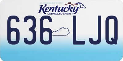 KY license plate 636LJQ