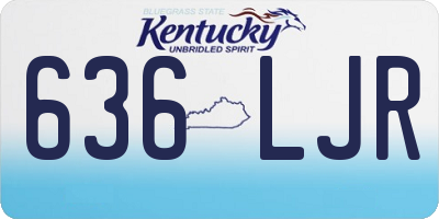 KY license plate 636LJR