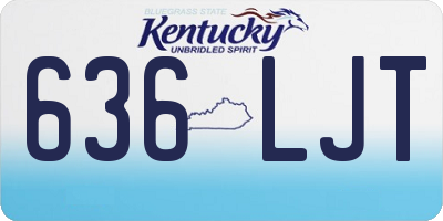 KY license plate 636LJT