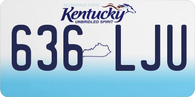 KY license plate 636LJU