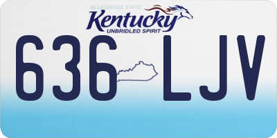 KY license plate 636LJV