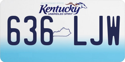 KY license plate 636LJW