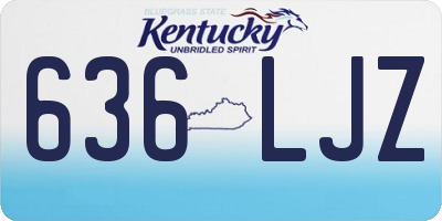KY license plate 636LJZ