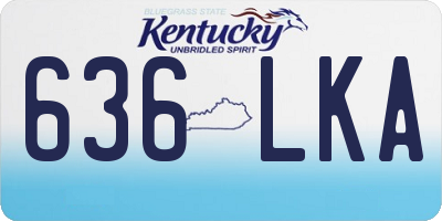 KY license plate 636LKA