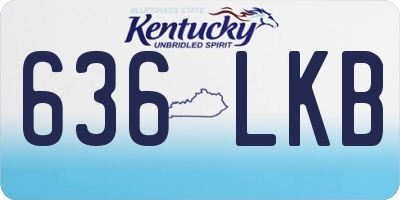 KY license plate 636LKB