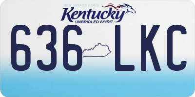 KY license plate 636LKC