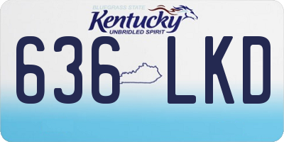 KY license plate 636LKD