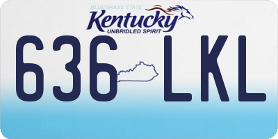 KY license plate 636LKL