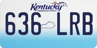 KY license plate 636LRB
