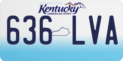 KY license plate 636LVA