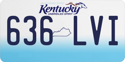 KY license plate 636LVI