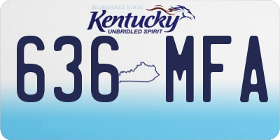 KY license plate 636MFA