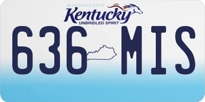 KY license plate 636MIS