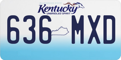 KY license plate 636MXD