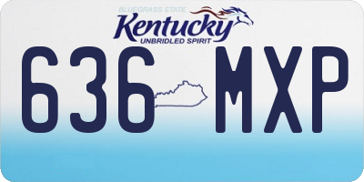 KY license plate 636MXP