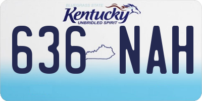 KY license plate 636NAH