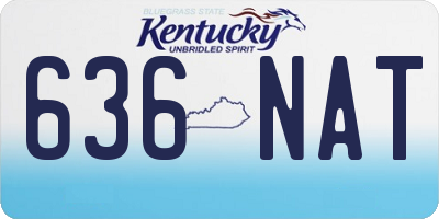 KY license plate 636NAT