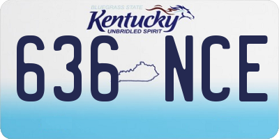 KY license plate 636NCE