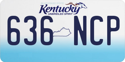 KY license plate 636NCP
