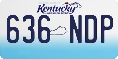 KY license plate 636NDP